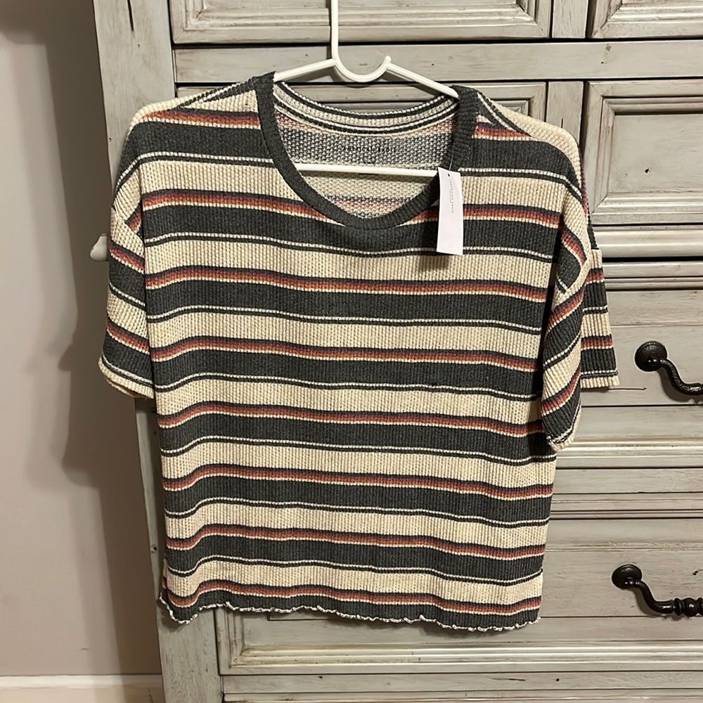 American Eagle Knit Striped Top NWT